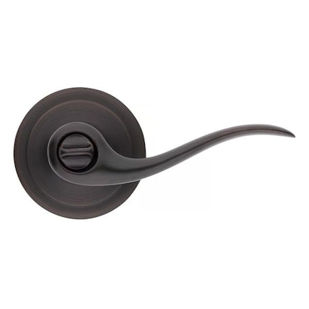 Kwikset Kwikset: Tustin Privecy Lever with Round Rose / Venetian Bronze KWS-730TNL-RDT-11P